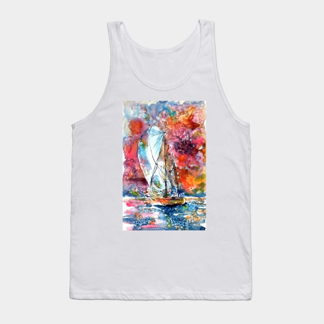 Sailboat in the wind Tank Top by kovacsannabrigi